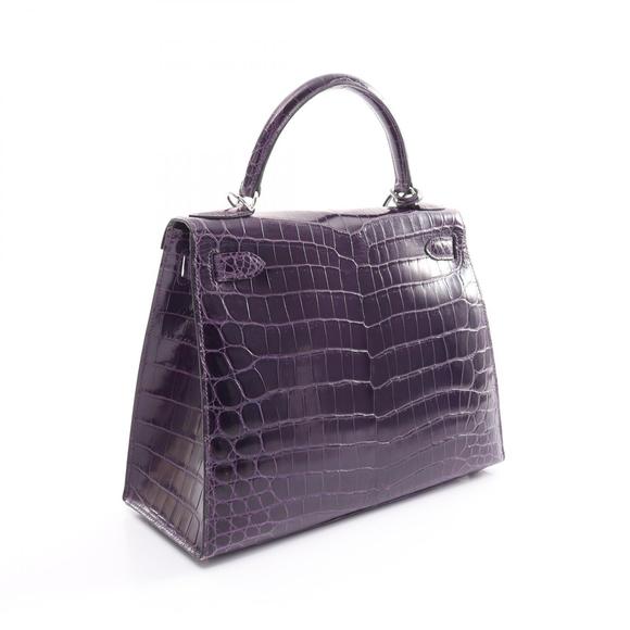 Hermes Hermes Kelly 28 Amethyst Handbag Purple Leather Handbag - Picture 2 of 10